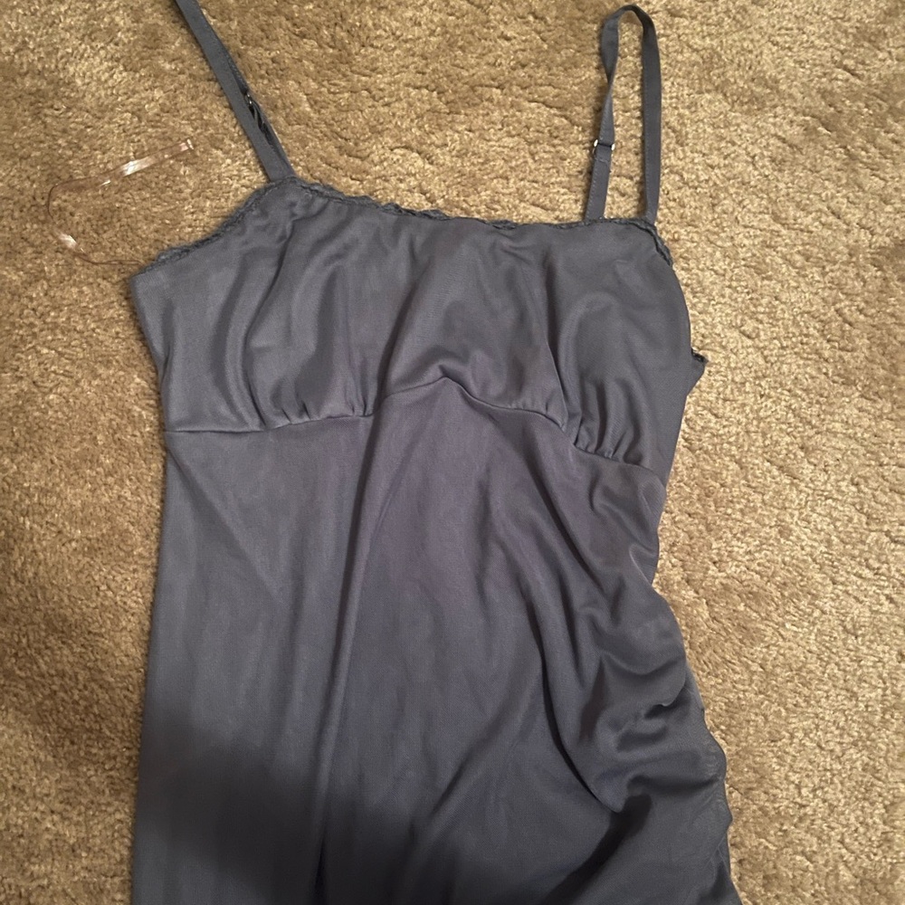 Wild Fable Slate Blue/Gray Assymetrical Midi Dress